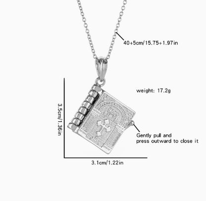 Bible Necklace Personalized Bible Book Pendant